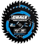 CRALY 4-1/2 Inch 36 Teeth Fine Finish Wood Cutting Circular Saw Blade, 9.5 mm Arbor, Carbide Tipp...