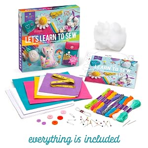 learn to sew first sewing kit sewing craft project kit sewing kit easy stitch kit basic sewing gift