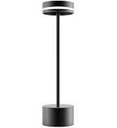 Mollislux Cordless Rechargeable LED Table Lamps,3 Colors Adjustable Brightness,3600 mAh Battery P...