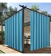 HolidayIdeas Extra Wide Outdoor Curtains for Patio Waterproof, 2 Panels - 110 x 84 Inch - Privacy...