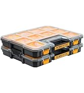POWERTEC Small Parts Organizer &amp; Tool Box – 20 Compartments, IP65 Water &amp; Dust Protection, Stacka...
