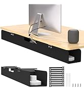 ERGO COLLECT Cable Management for Under Desk,47.2" Standing Desk Cord Management Tray,Upgraded Th...