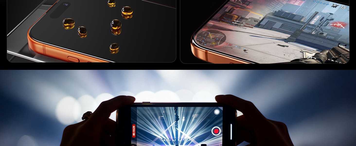 20K+ Scratch Proof. Oil &amp;amp; Water Repellent. Anti-Fingerprint. 3D Smooth Edges.