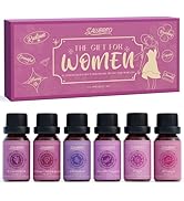 SALUBRITO Women Fragrance Oils Set, Gift for Ladies, Premium Floral Essential Oils Set for Diffus...