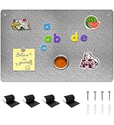 Magnetic Board,17.7" x 11.8" Magnet Display,for Magnets and Bulletin Board ,Suitable for Wall, Re...