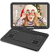 16.9'' Portable DVD Player with 14.1” HD Large Swivel Screen, DVD Player Portable with Screen But...