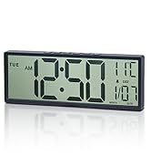 black digital wall clock battery operated
