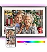 BIGASUO 10.1" WiFi Digital Picture Frame with LED Light, 1280 * 800 HD Touch Screen Smart Photo F...