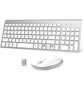 Wireless Keyboard and Mouse - FENIFOX USB Slim 2.4G Wireless Keyboard Mouse Combo Full-Size Ergon...