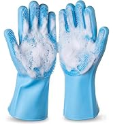 NVNAN Dog Bath Gloves for Washing, Pet Grooming Gloves with Shampoo Brush, Dog Bath Brush for Dog...