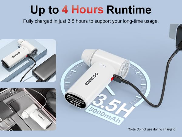 3.5H charging time;4H Runtime