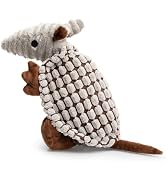 Hollypet Plush Dog Squeaky Toy Stuffed Armadillo Animal Pet Puppy Chew Toys with Clean Teeth for ...