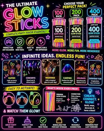 Infinite Bulk Pack Glow Sticks