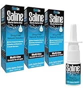 3-pack Saline Nasal Spray | 100% Pure Isotonic Solution | Moisturize &amp; Relieve Sinus Congestion |...