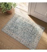 Machine Washable Entryway Throw Rug: Door Mat Indoor Entrance 2x3 Rug Boho Small Area Rug Non-Sli...