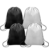 Grneric 4Pcs Drawstring Bags Bulk, Drawstring Backpack Polyester String Bag Cinch Bag for Gym Yog...
