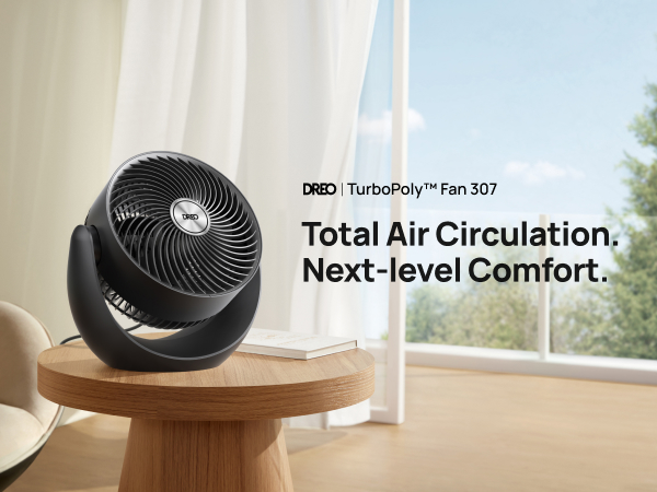 HAF007 black DREO desk fan for bedroom 