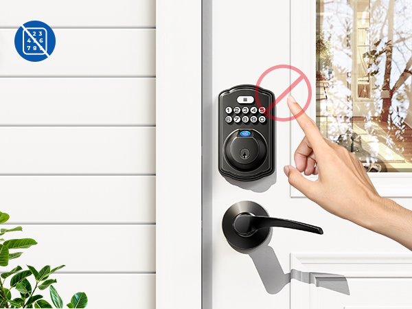 keyless entry door lock with hanlde