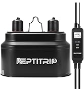 Dual Reptile Light Fixture with Timer &amp; PID Dimming Thermostat, Day-Night Heat &amp; Light Cycle, Hea...