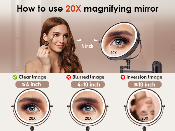 Wall Mounted Lighted Makeup Mirror