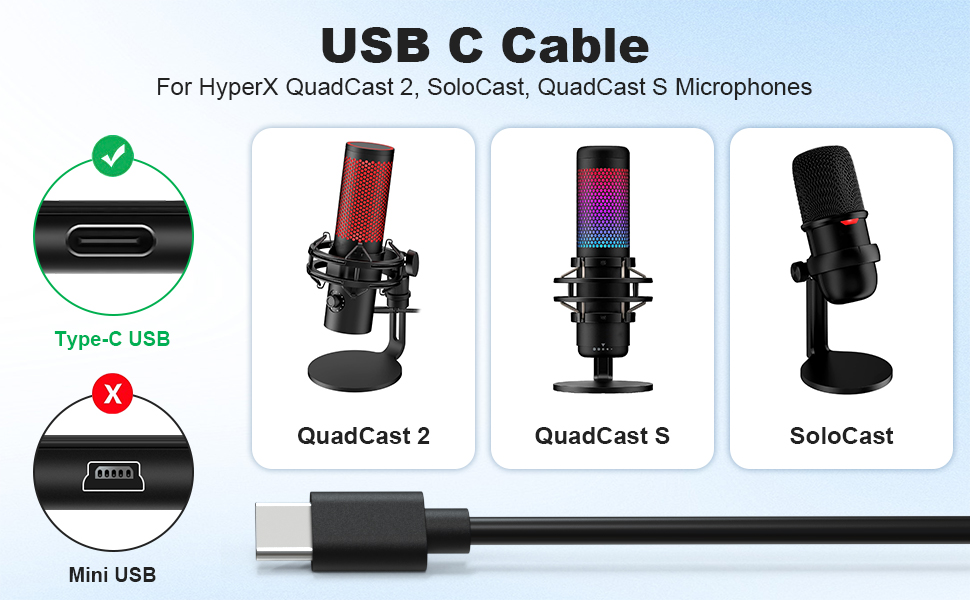 hyperx solocast microphone cable