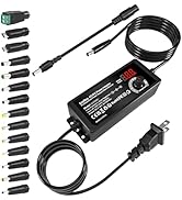 SoulBay Universal AC DC Power Supply Adapter 72W 3V to 24V Output with Adjustable Voltage &amp; Volt ...
