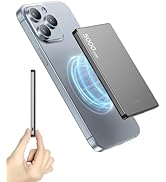 Wireless Portable Charger, 5000mAh Slim Magnetic Power Bank Phone Charger, Mag-Safe Battery Pack ...