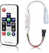 RGBZONE DC 5-24V Mini 14 Key RF Wireless Remote Controller for WS2811 WS2812B Dream Color LED Str...