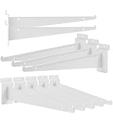 AYAYGD 10 Inch Slat Wall Knife Shelf Bracket, 10 Pack Heavy Duty Slatwall Bracket for Shelves, Wh...