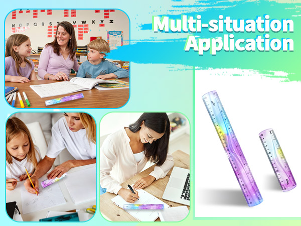 Flexible Ruler, Bendable Plastic Ruler