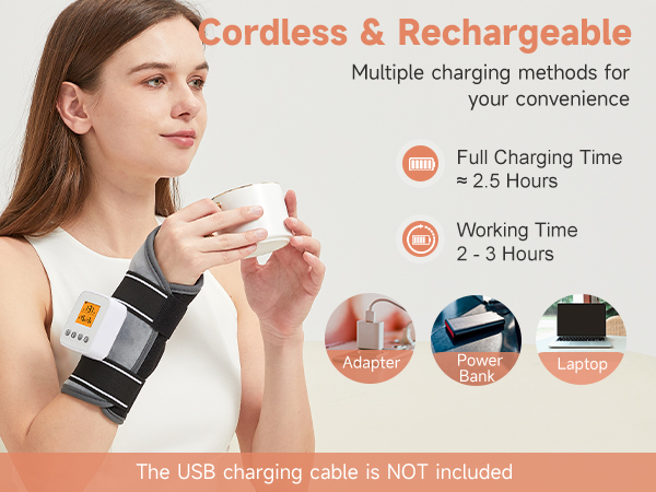 cordless wrist hand massager