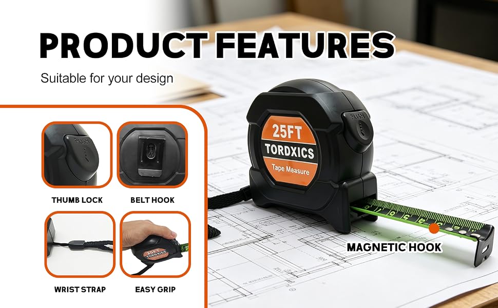 2 Packs Measuring Tape Measure 25 ft