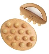 PYSEAN Wood Therapy Mushroom Head Massage Tool, Wooden Massage Scraping Body Brush, Lymphatic Dra...