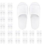 Frcctre 20 Pairs Disposable Slippers, Open Toe Comfortable Cotton Disposable Spa Slippers, Bulk U...