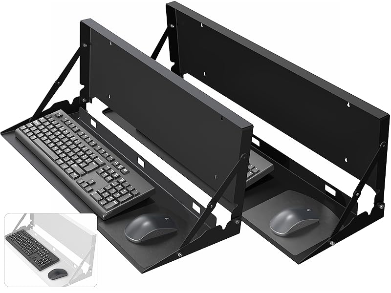 Flip Down Keyboard Tray Wall Mount