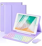 EAMPANG Case with Keyboard and Mouse for iPad 6th/5th Generation Air 1 2 Pro 9.7inch,7 Color Rain...