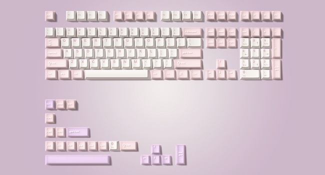 Mechanica Keyboard Keycaps Pink, Jelly PBT Keycaps, Translucent Jade Keyboard Key caps