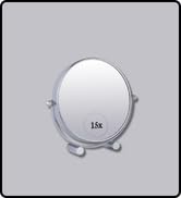 MIRRORVANA Small 15X Magnifying Tabletop Mirror for Makeup - Double Sided 15x and 1x Portable