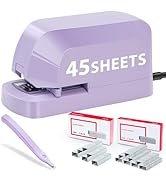 Electric Stapler for Desk Value Pack, 45 Sheet Capacity, Includes 1500 Staples &amp; Staple Remover, ...