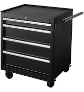 Rolling Tool Box with 4 Drawer, 27 Inch Rolling Tool Chest with Wheels, Metal Tool Storage Cabine...