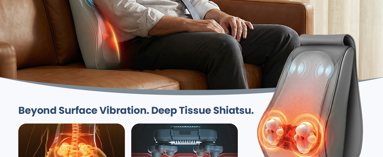 back massager for pain relief deep tissue