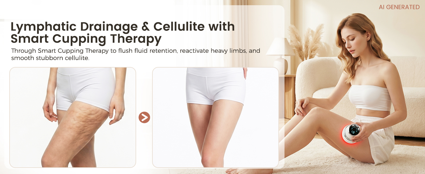 Smart Cupping Massager,Cellulite Massager , Body Sculpting Device, Lymphatic Drainage Massager