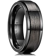 King Will 316L Stainless Steel Spinner Ring for Men Women-8mm Black/Silver/Gold Stress Anxiety Re...