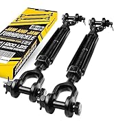 [Premium] 2 Pack 3/8”x6” Ultra Durable Jaw and Jaw Turnbuckle, 1200 lbs Working Load Limit, Weath...