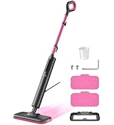Schenley Steam Mop Cleaner Powerful - 15s Fast Heat-Up, Chemical-Free for Hardwood/Tile/Laminate ...