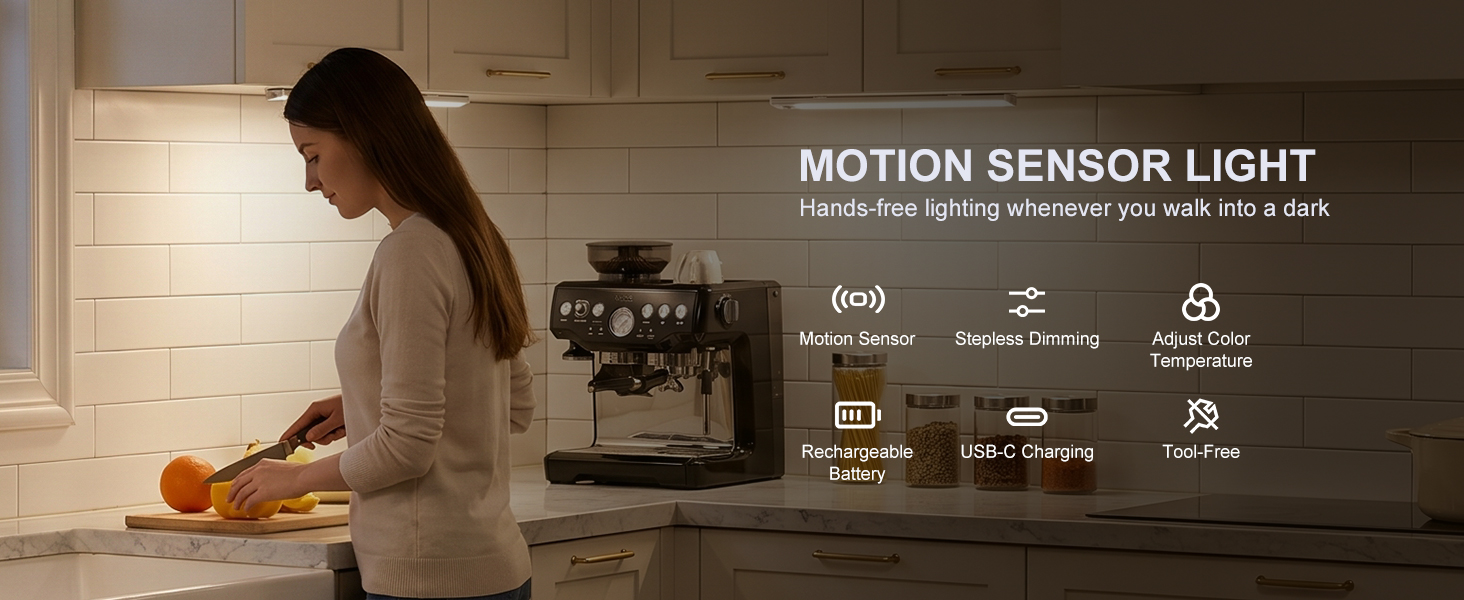 Motion Sensor Light Hands-Free Lighting Whenever You Walk into A Dark