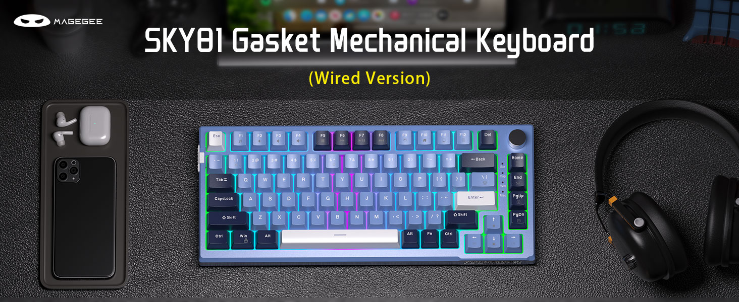 SKY81 Gasket Mechanical Keyboard (Wired Version)
