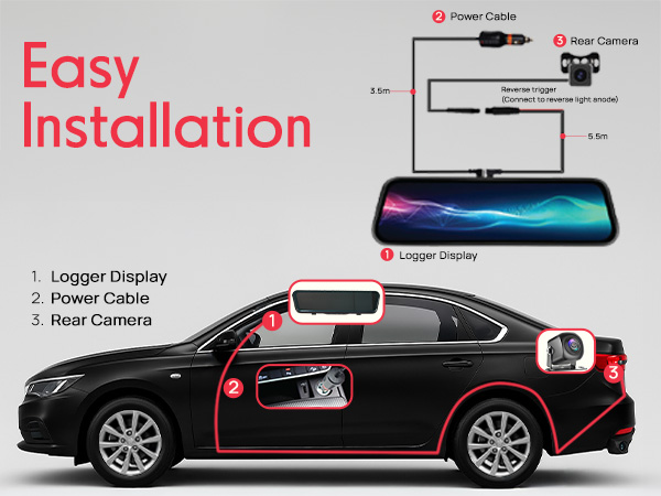 dash cam dash cam front and rear dash camera for cars dashcam car camera - dash cam front and rear