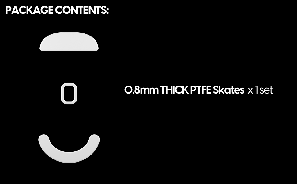 Pulsar PTFE Skate for Xlite wireless gaming mouse package contents