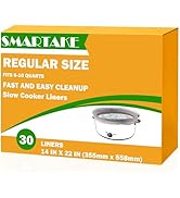 SMARTAKE Slow Cooker Liners, Crock Pot Liners 14"x 22" Crockpot Liners Disposable Oval Large, Cro...